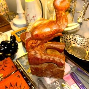 Antique wooden elephant